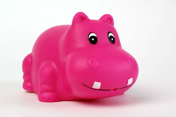 pink plastic hippopotamus