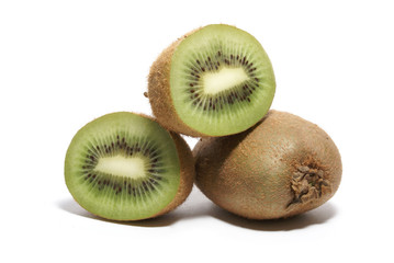 kiwi fruits isolated on white