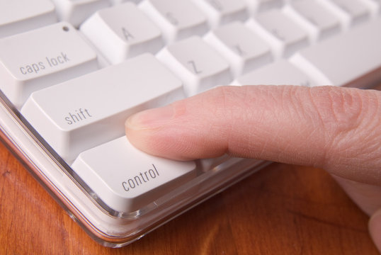 hitting the control key