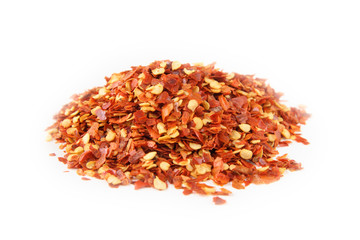 crashed red hot chilli pepper macro