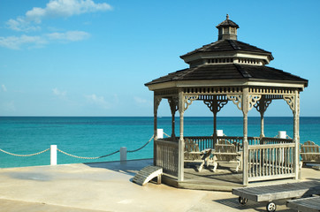 gazebo facing the ocean