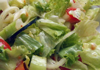 fresh salad closeup