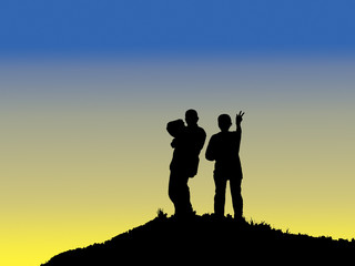 two silhouettes