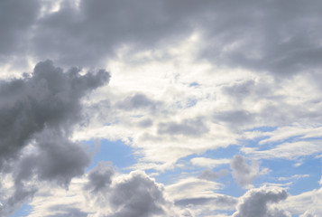 massive stormy clouds