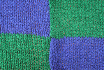 Obraz premium blue and green knitted wool.