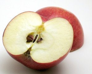 apple cut in half