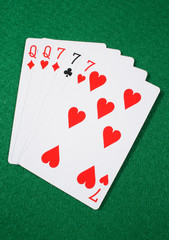 a full house, the fourth highest ranked hand in te