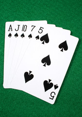 a flush, the fifth highest ranked hand in texas ho