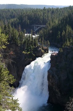 yellowstone national park waterfall