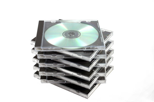 stack of cds /dvds