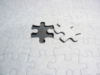 puzzle small piece on top