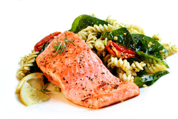 atlantic salmon and pasta salad