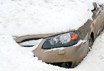 car  in a snow