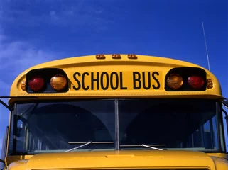 Fotobehang yellow schoolbus © robepco