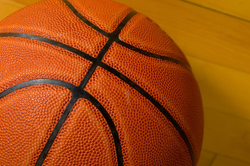 basketball on gym floor