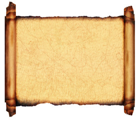 antique scroll parchment sea chart 1910