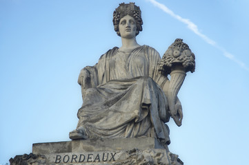 statue representing bordeaux, place de la concorde