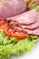 plate with snack from bacon