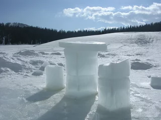 Crédence de cuisine en verre imprimé Arctique tavolo ghiacciato