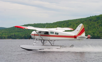takeoff for a float plane from a remote lake in Canada.