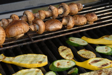 vegetables on the grill