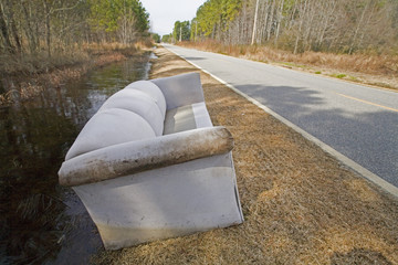 roadside rest near Raeford NC provided by trash dumping criminals