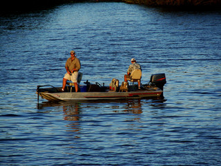 fishing from a johnboat