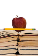 educational concepts (open books w/apple)