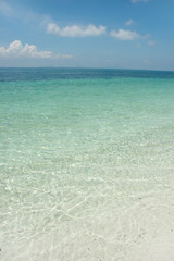 beach , sea, and blue sky