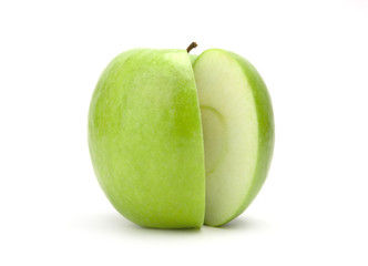 sliced green apple