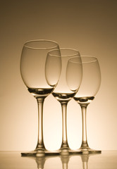 empty wine glasses