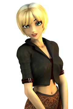 blonde manga girl 2