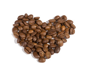 herz aus kaffebohnen