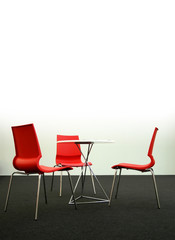 design chairs and table, vertical
