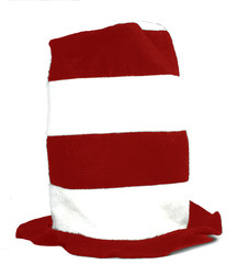 funny red and white party top hat