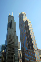 Fototapeta na wymiar chicago skyscrapers