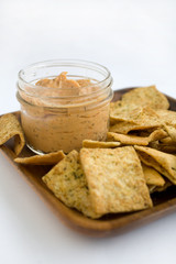 hummus and chips