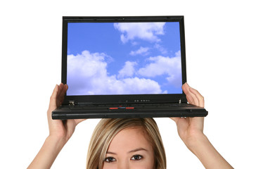 woman with laptop