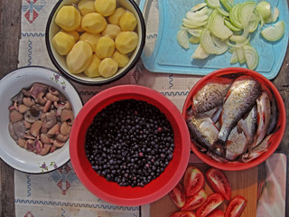 allsorts on a travel table