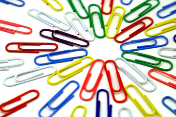 color paper clips.