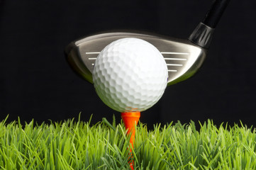 golf driver und golfball