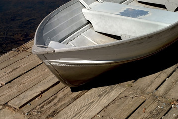 metal old-fashioned row-boat