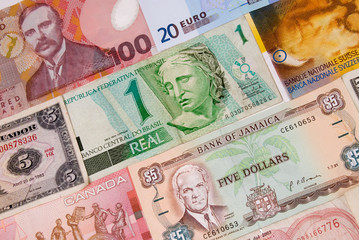 assorted currencies