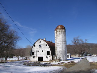barn with silo