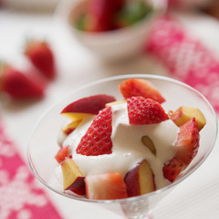 peaches & strawberries