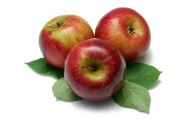 three red apples