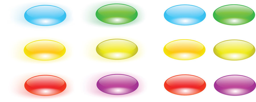 glass round button