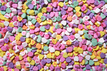 Fototapeta na wymiar valentines heart candy background