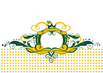 greenish-yellow border frame