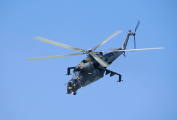 Fototapeta na wymiar Mil Mi-24 Hind